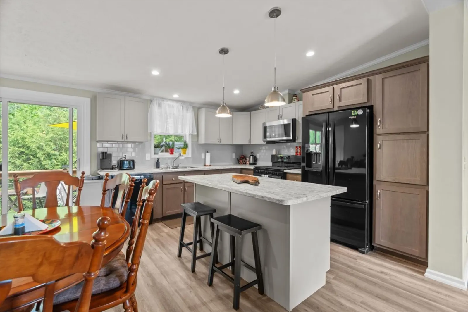 Dining area and kitchen