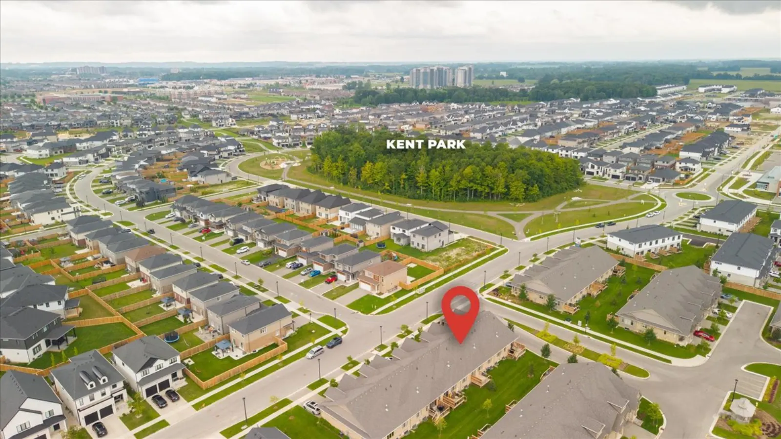 The neighbourhood from the air