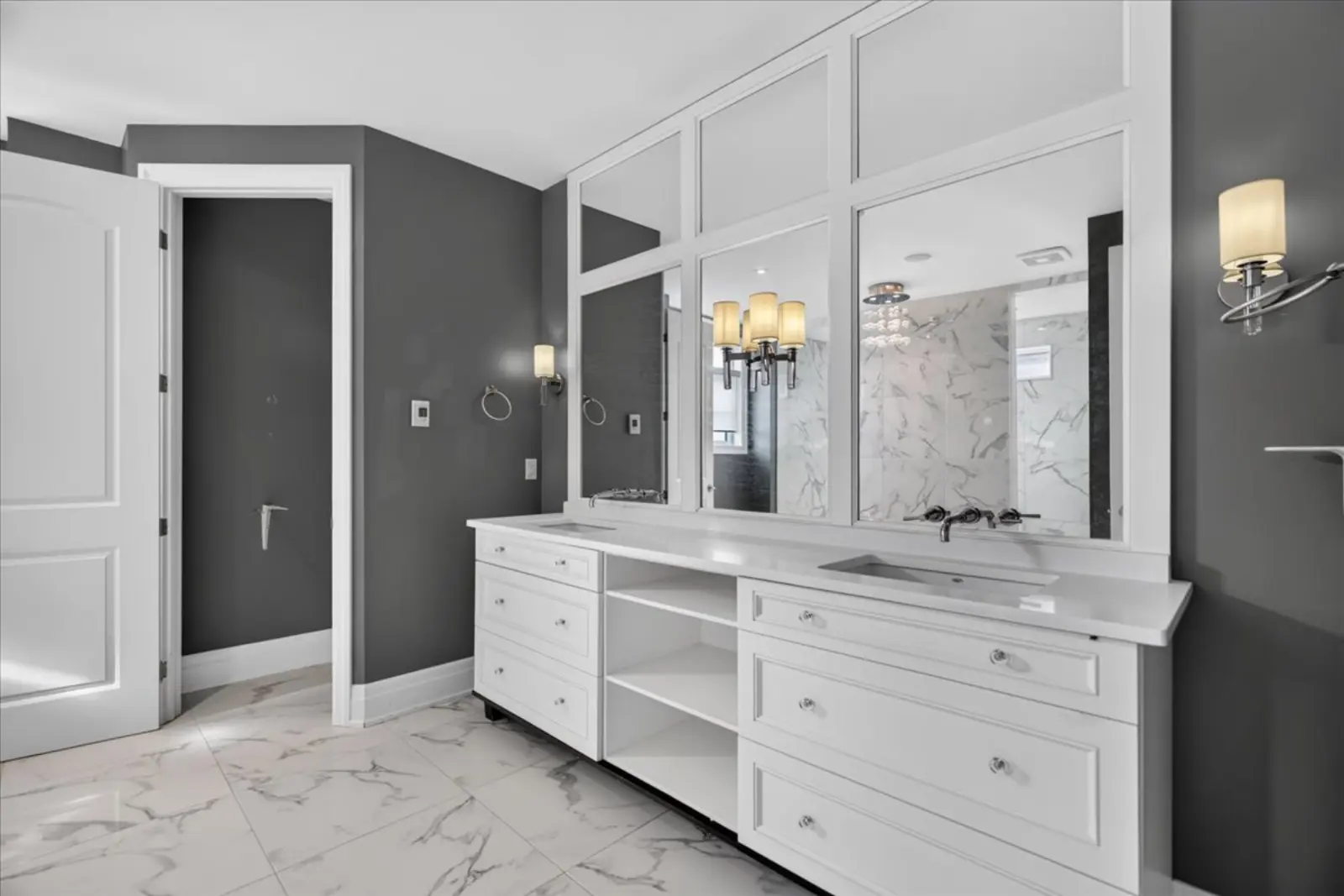 Primary ensuite double vanity
