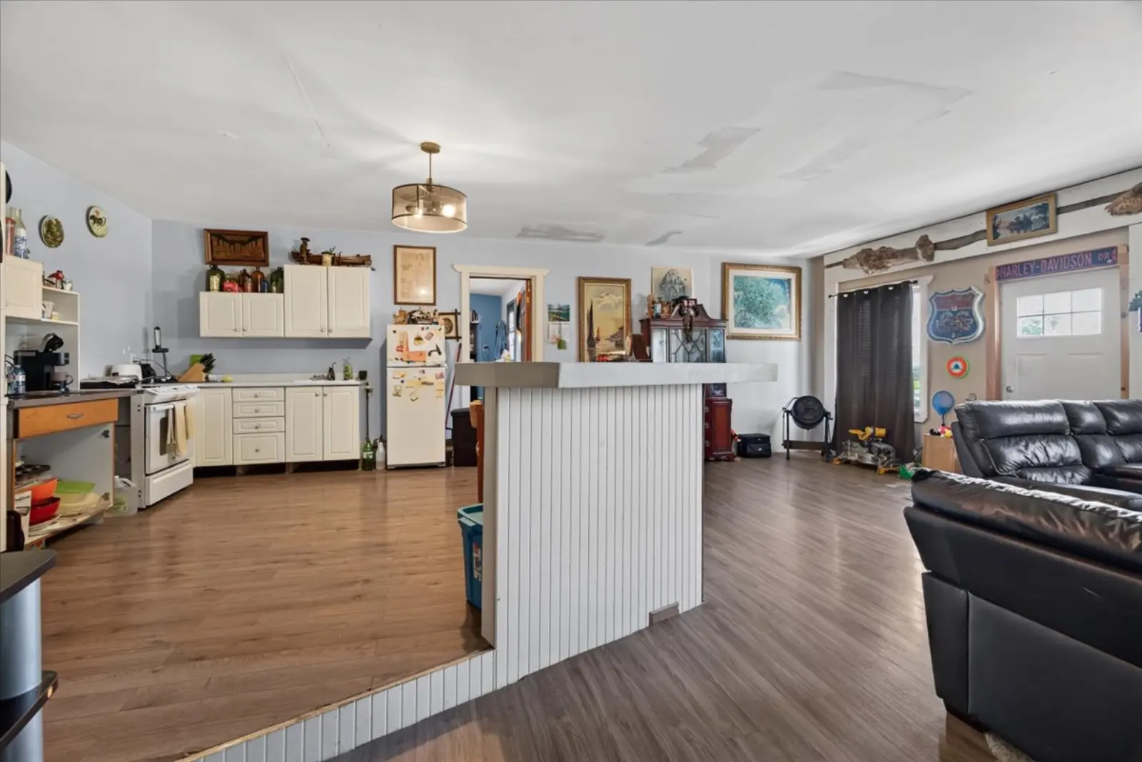 Kitchen open to the living area