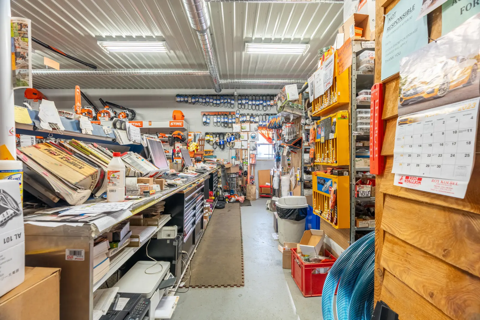Service counter and shelving