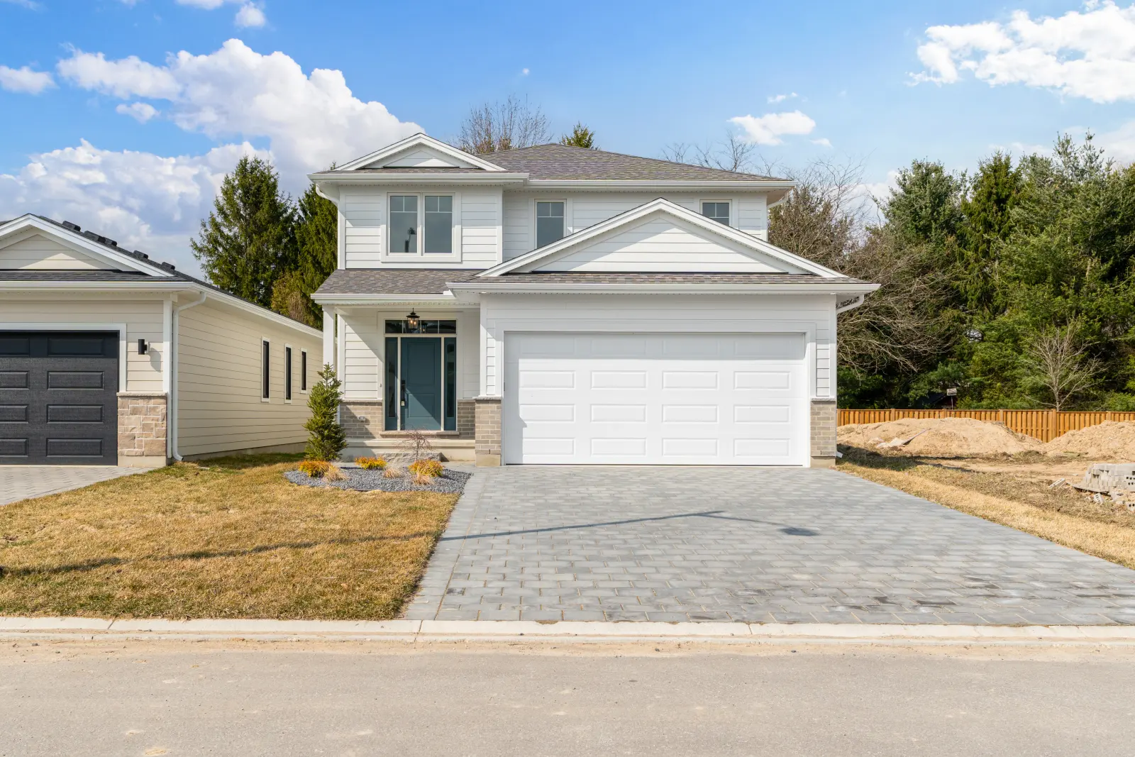 Model home on the same plan: two-storey front with a double garage