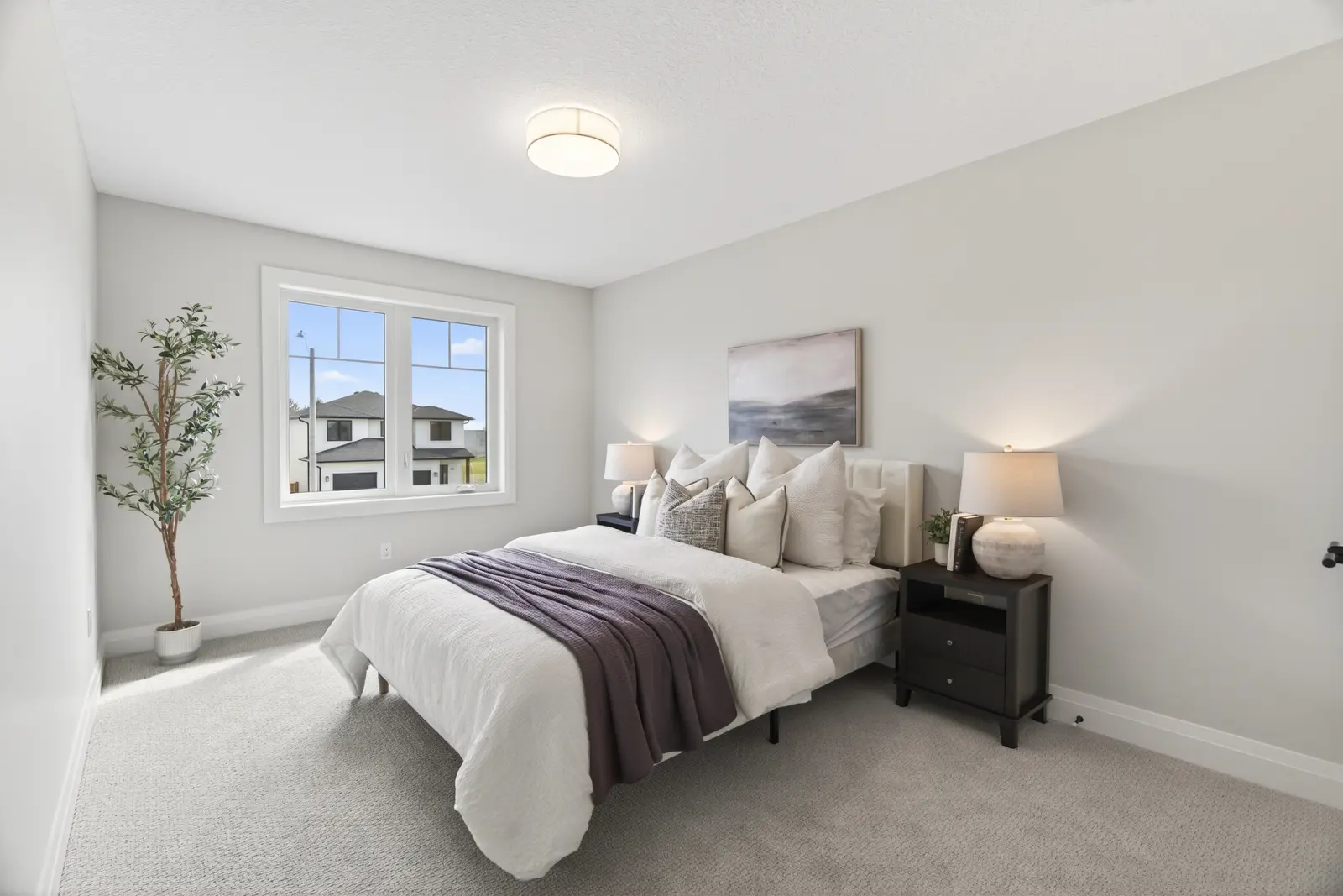 Model home: bedroom with a double closet