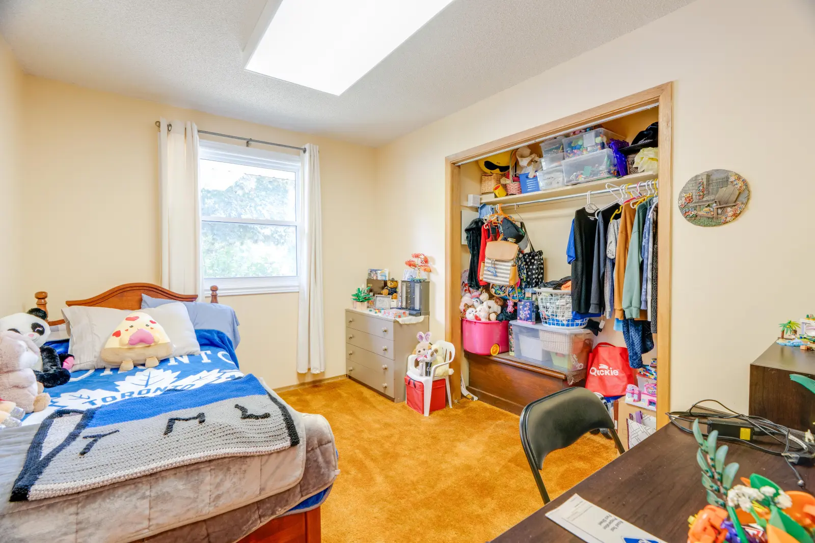 Bedroom with a skylight