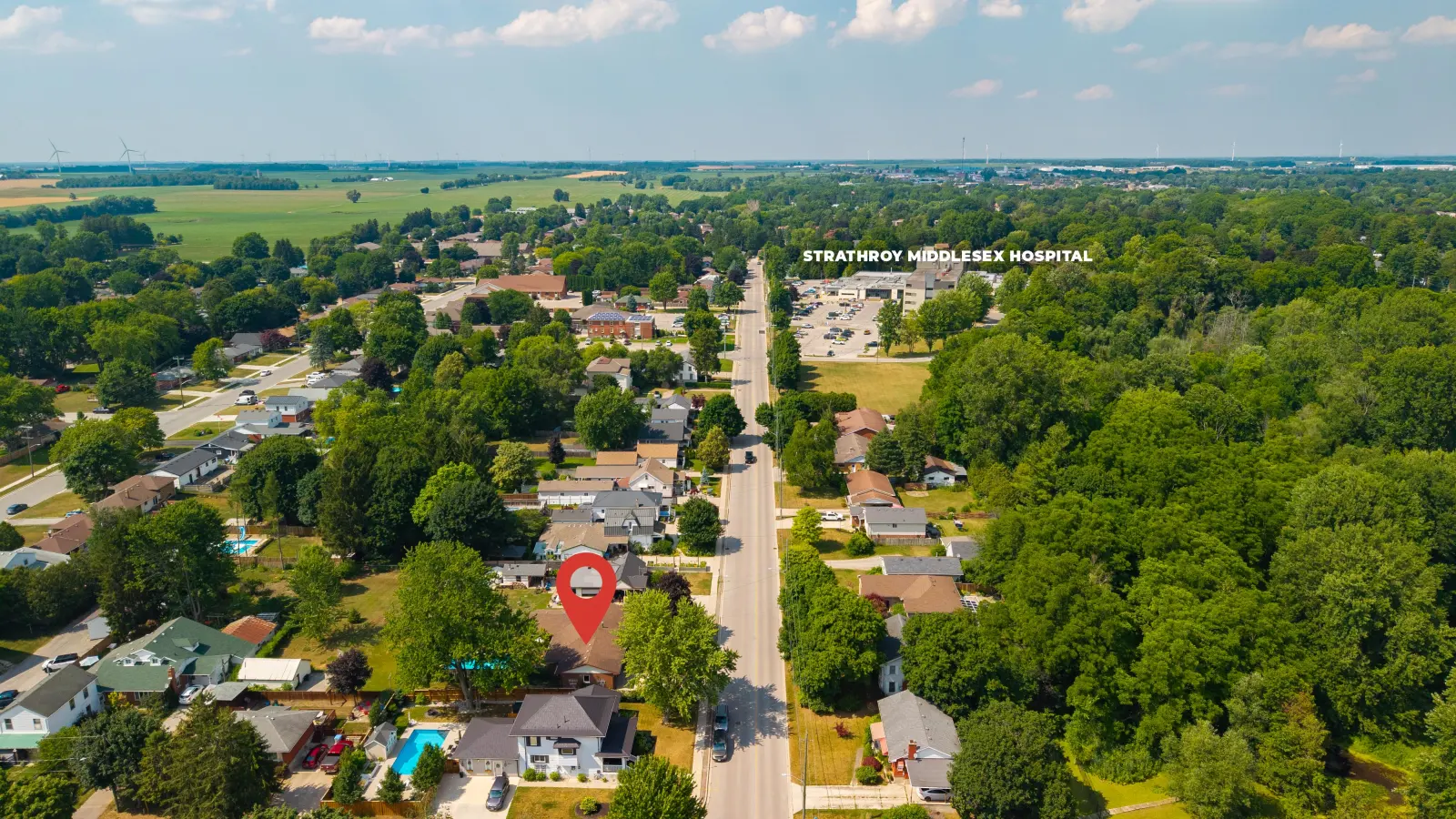 The neighbourhood from the air