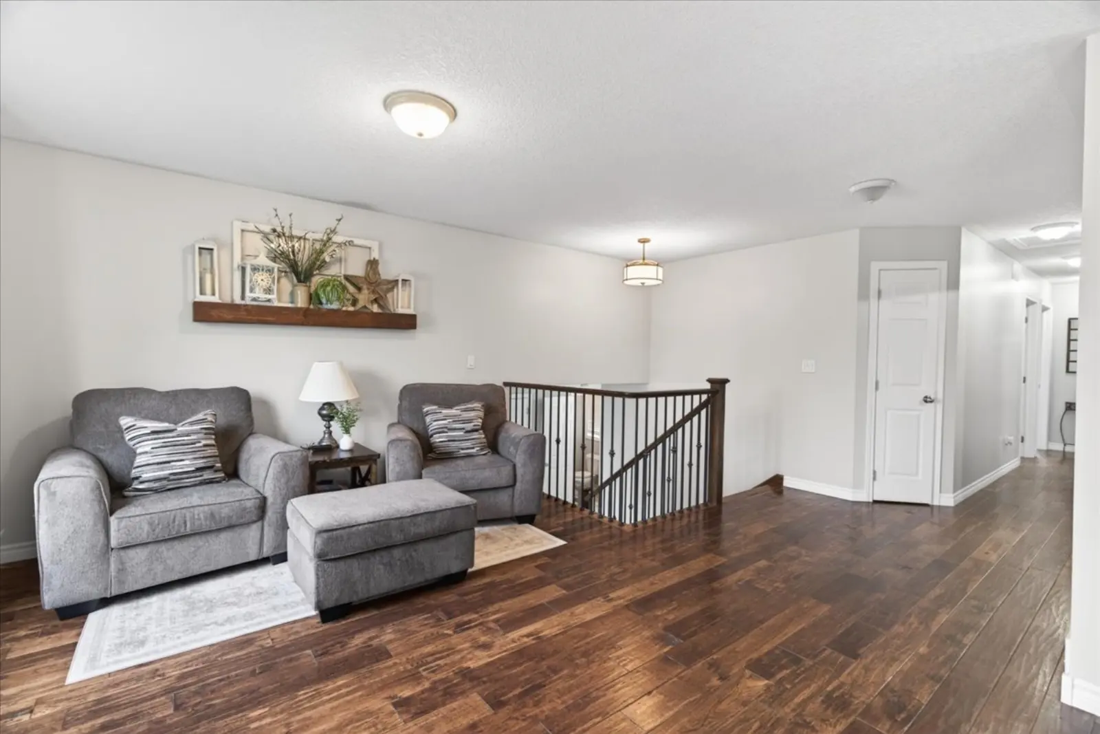 Sitting area beside the stairs
