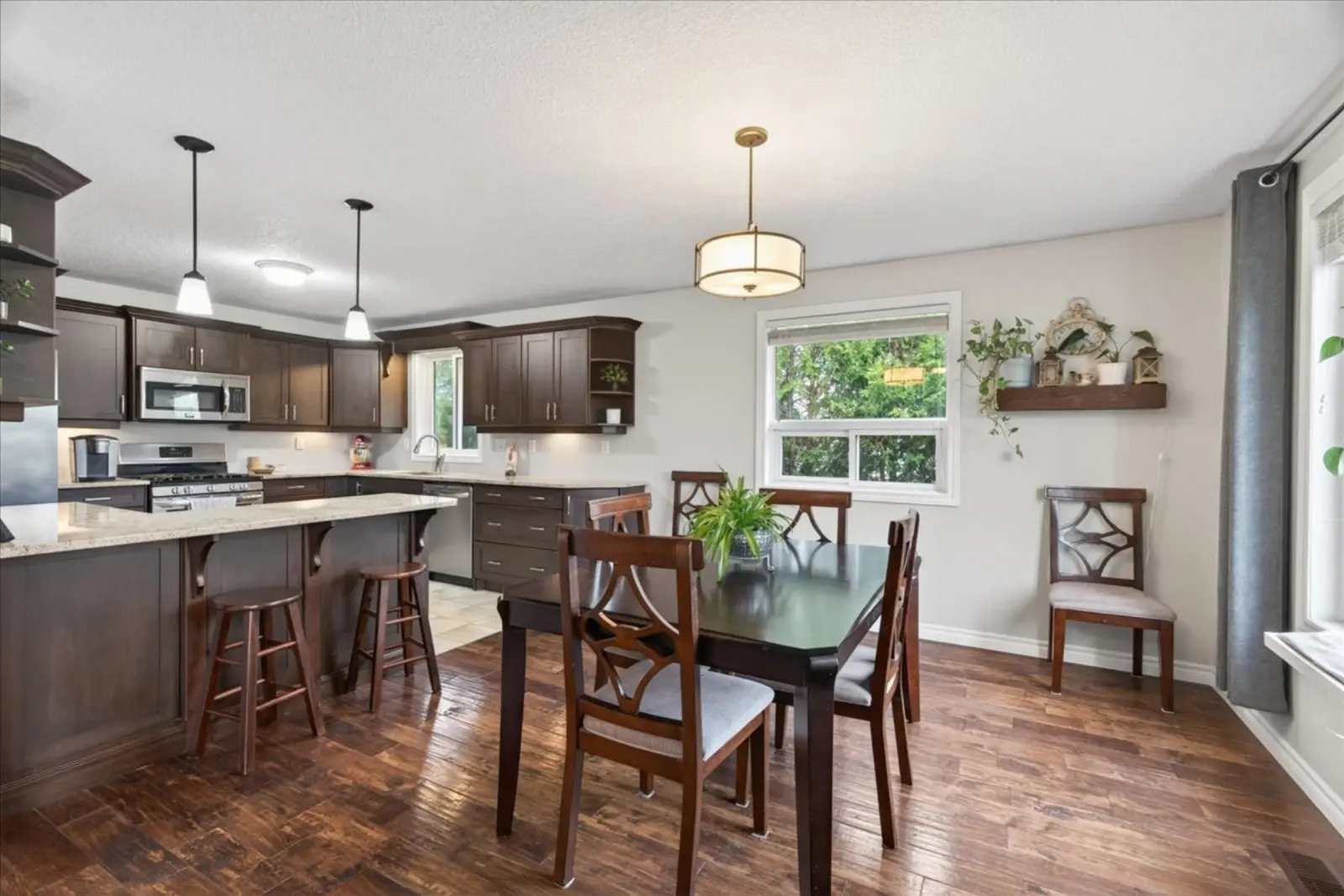 Kitchen island and dining table