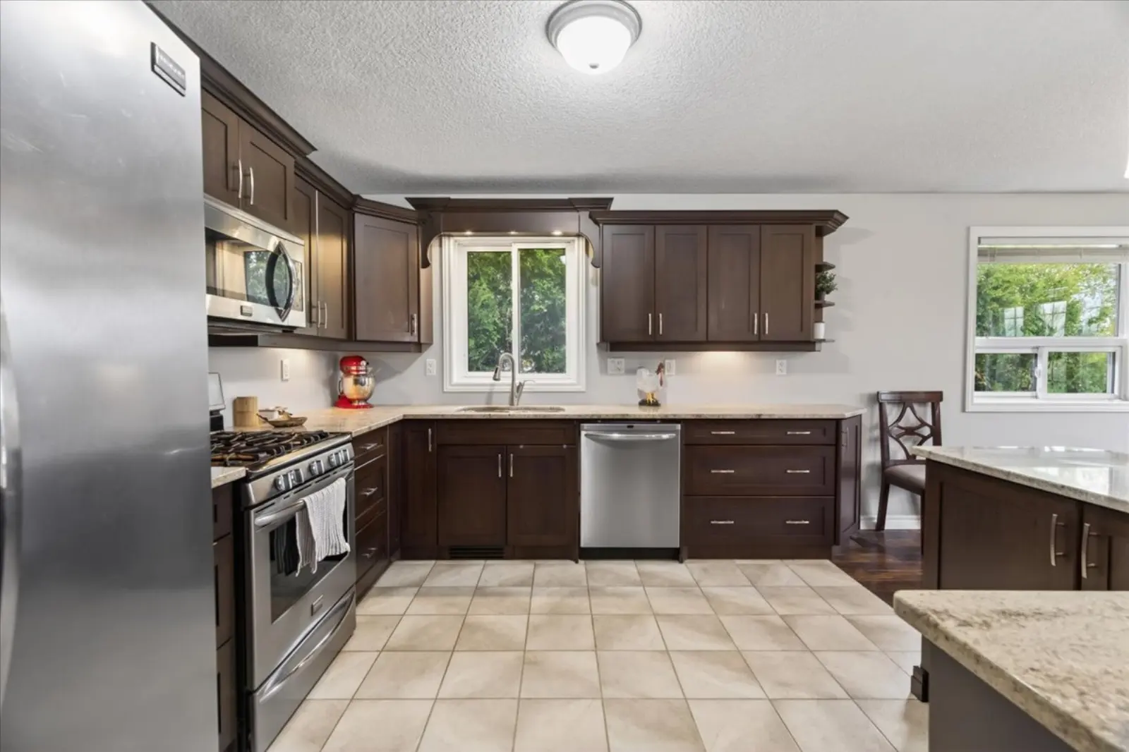 Kitchen counters and window