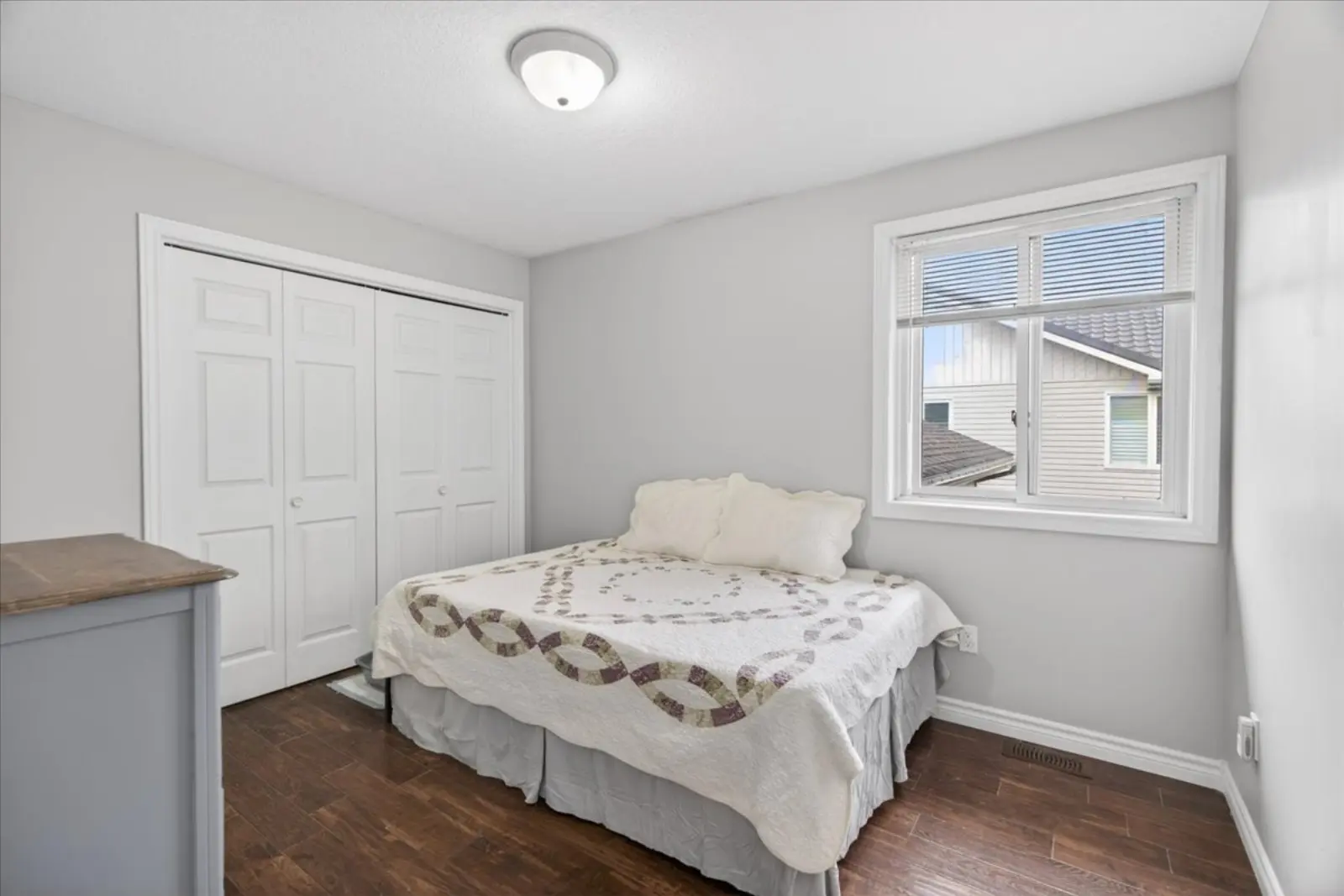 Bedroom with a double closet