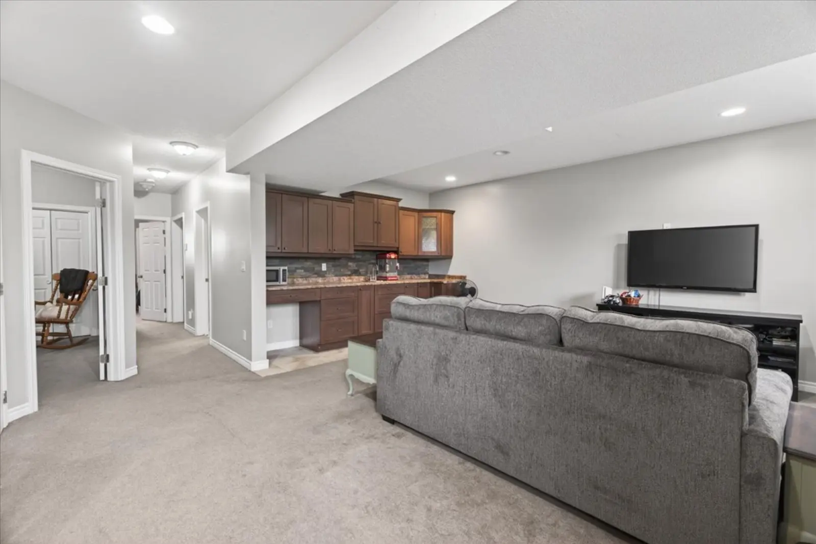 Lower-level rec room