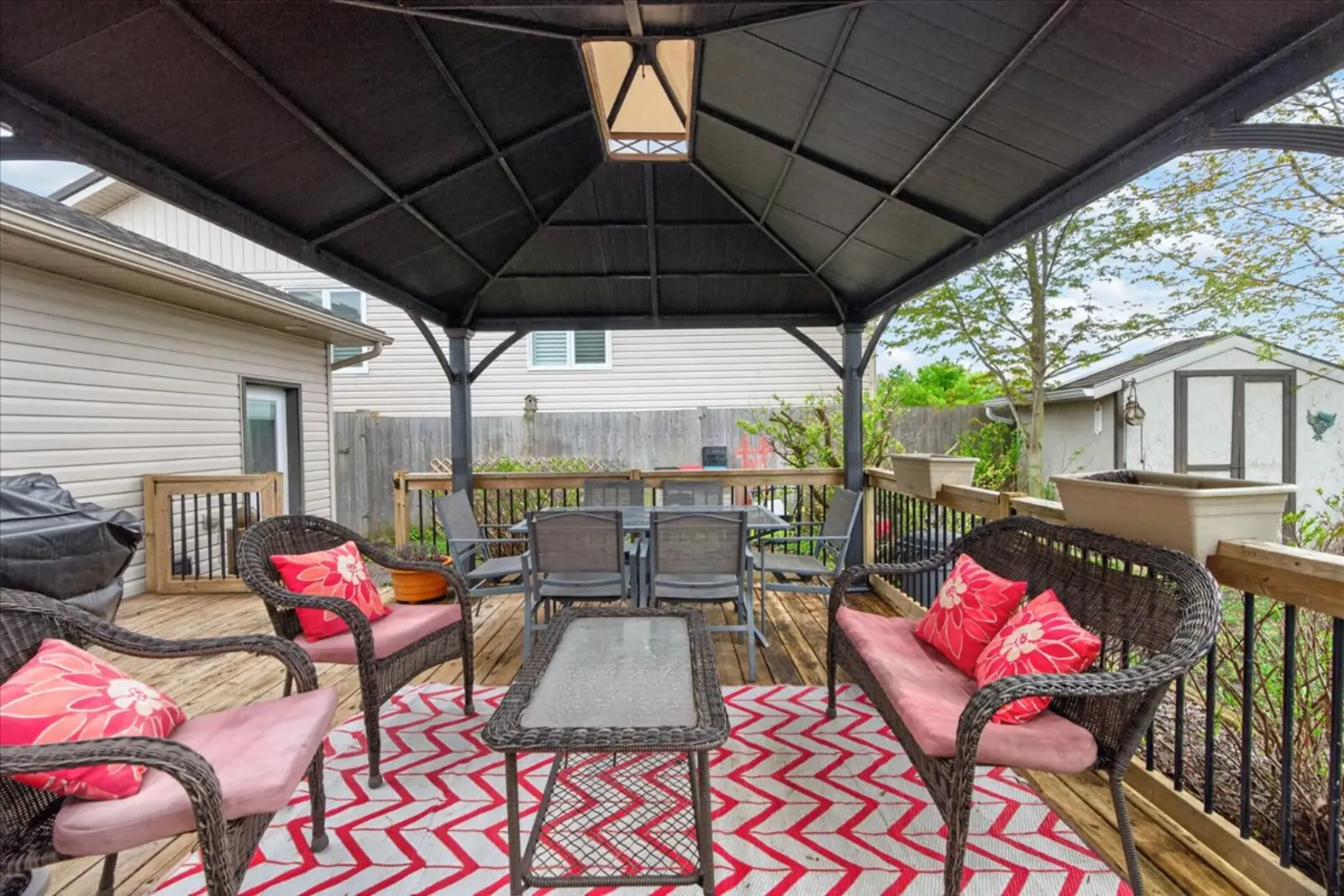 Deck with a gazebo