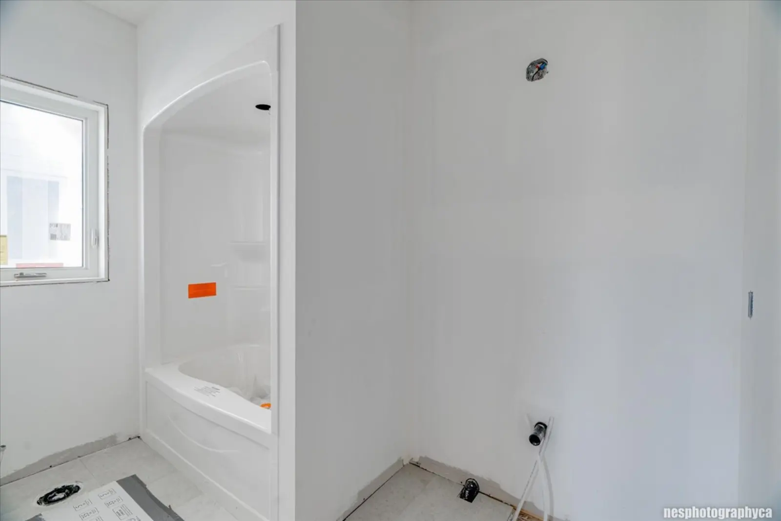 Bathroom at the rough-in stage