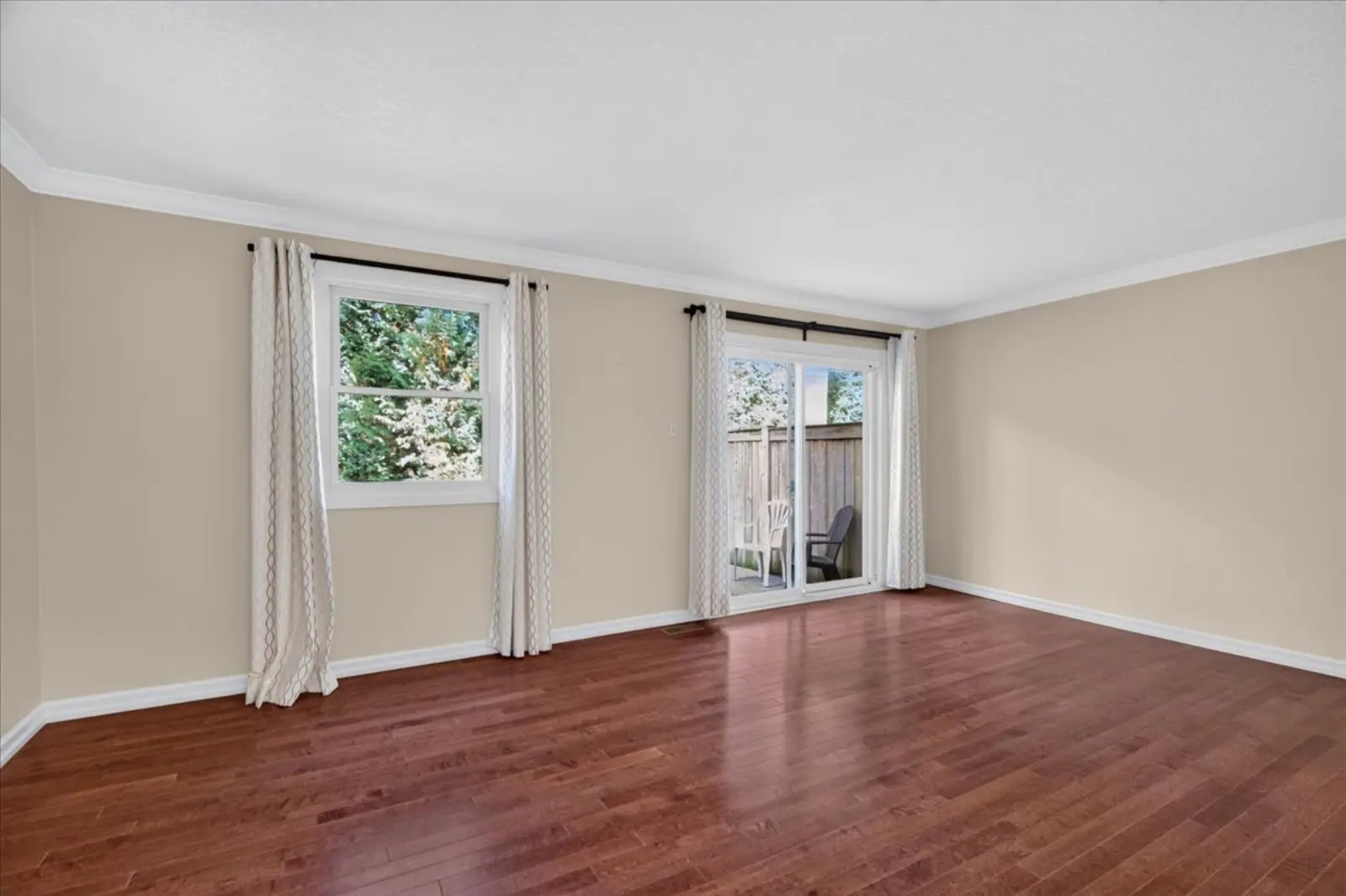 Living room with hardwood floors