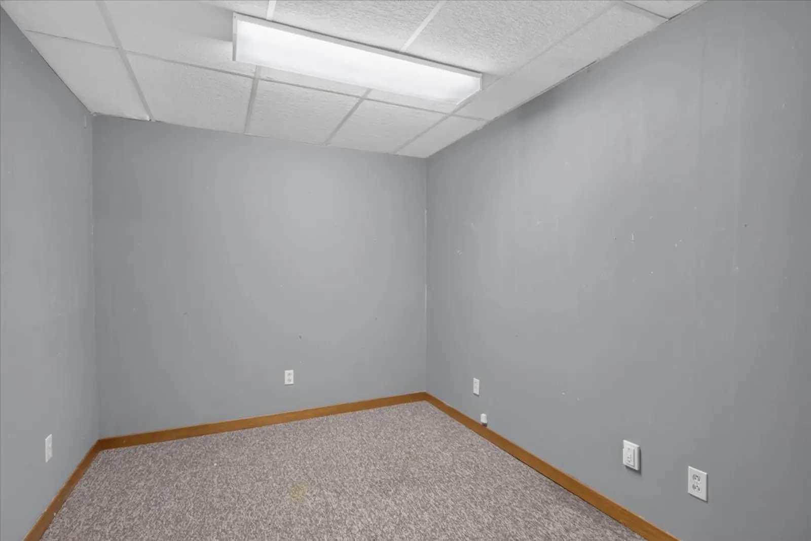 Finished basement room