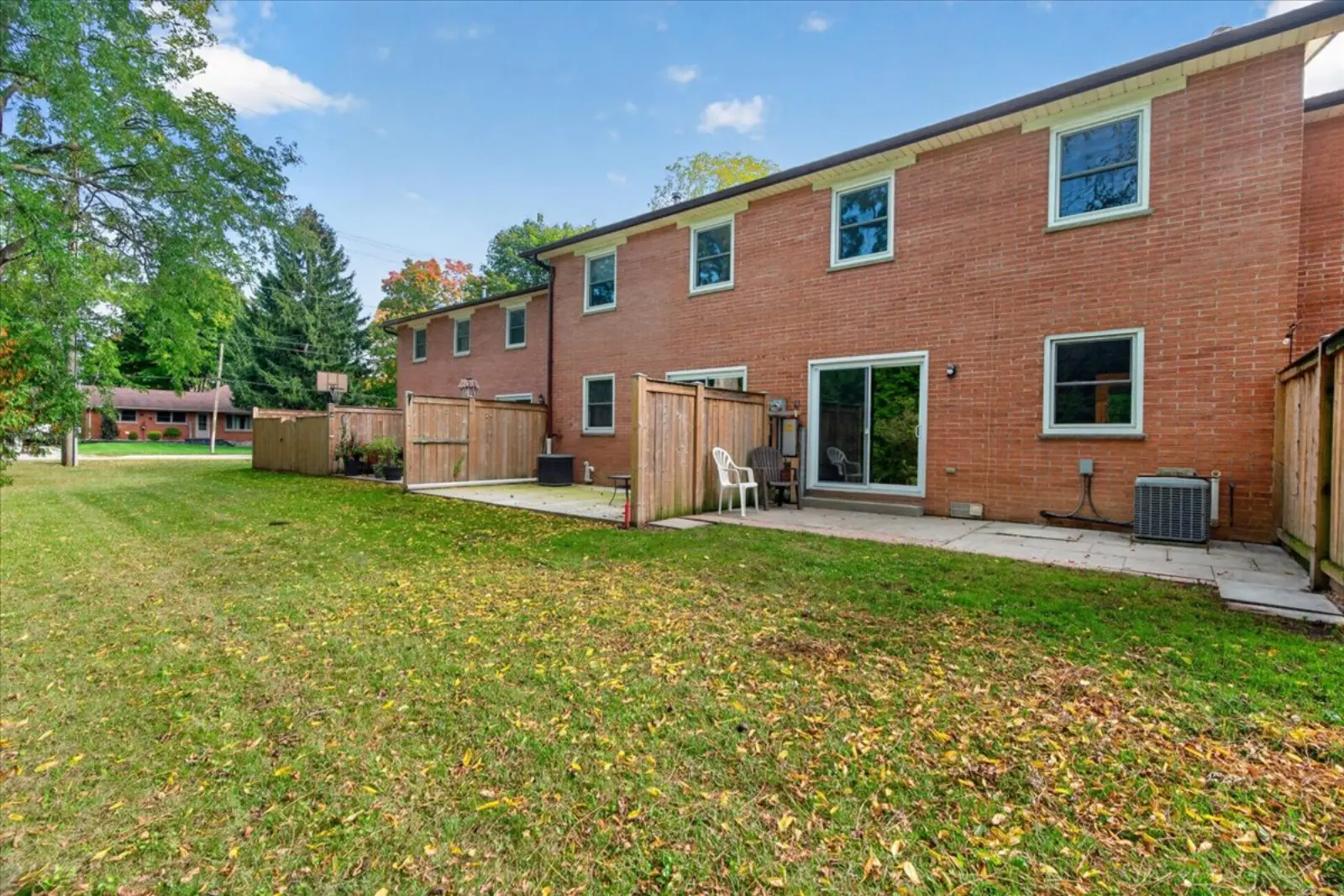 Rear of the townhome row
