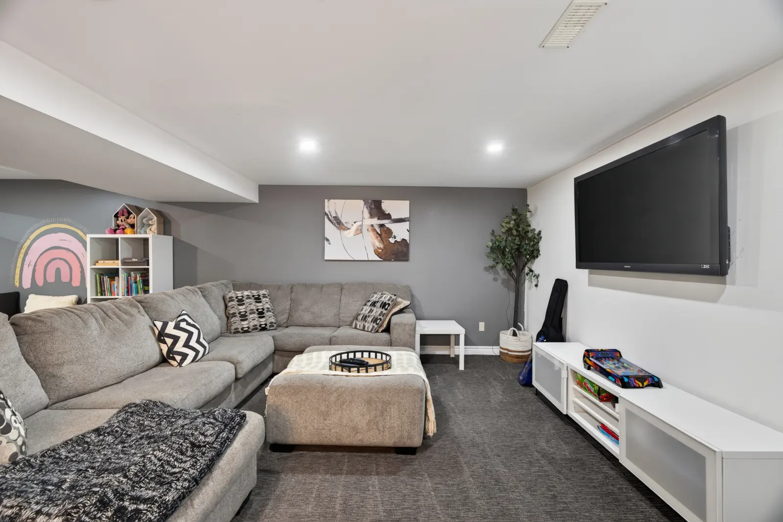 Lower-level rec room