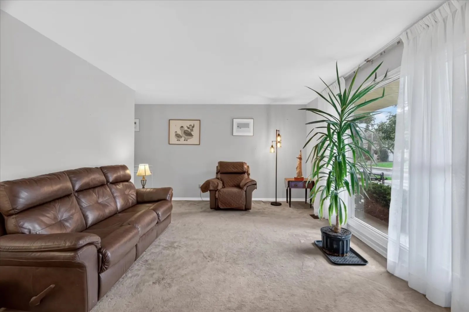 Living room with a large picture window