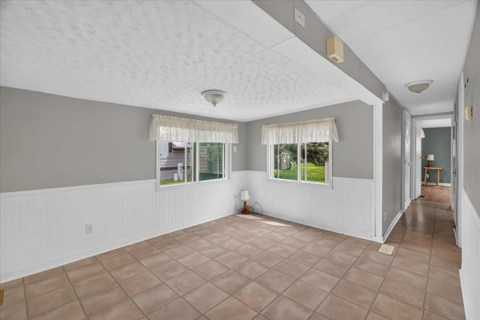 Dining area with a window