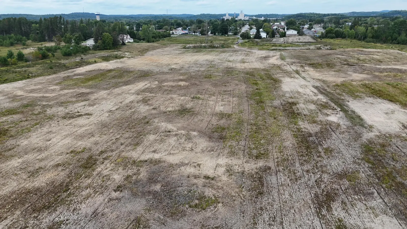 The acreage looking toward nearby homes